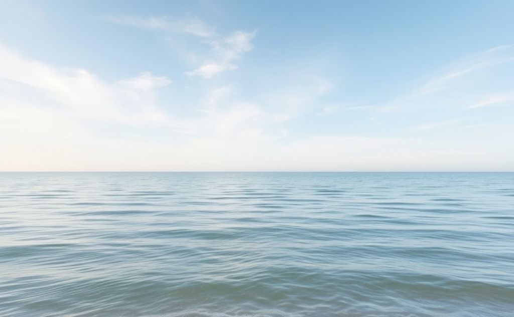 A serene landscape with gentle waves and a calm sky for meditation.