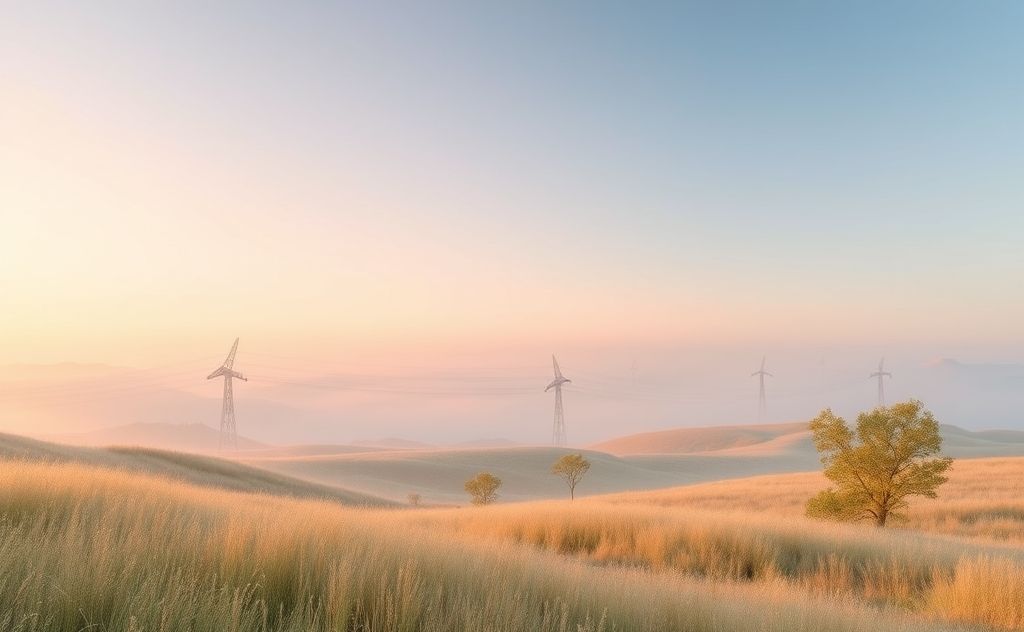 A serene landscape with soft colors and calming nature elements.