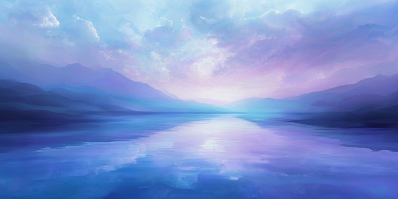 İç huzuru temsil eden soyut bir zihin manzarası