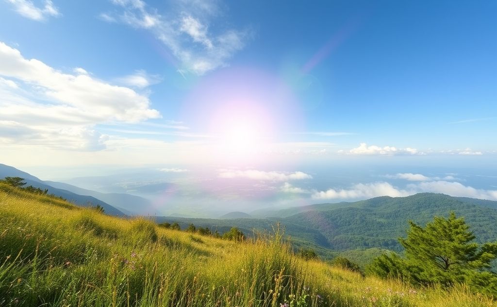 A serene nature scene depicting the harmony of mind and body healing.