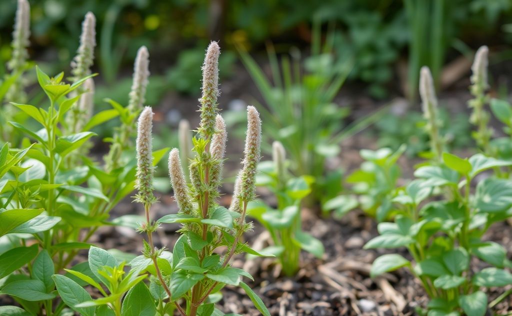 A serene nature scene with plants and a clean, healthy environment.
