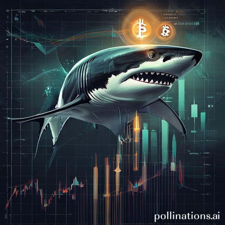 Bitcoin's 'Shark' harmonic pattern chart, signaling a potential price correction to $41,000 before a bullish reversal.