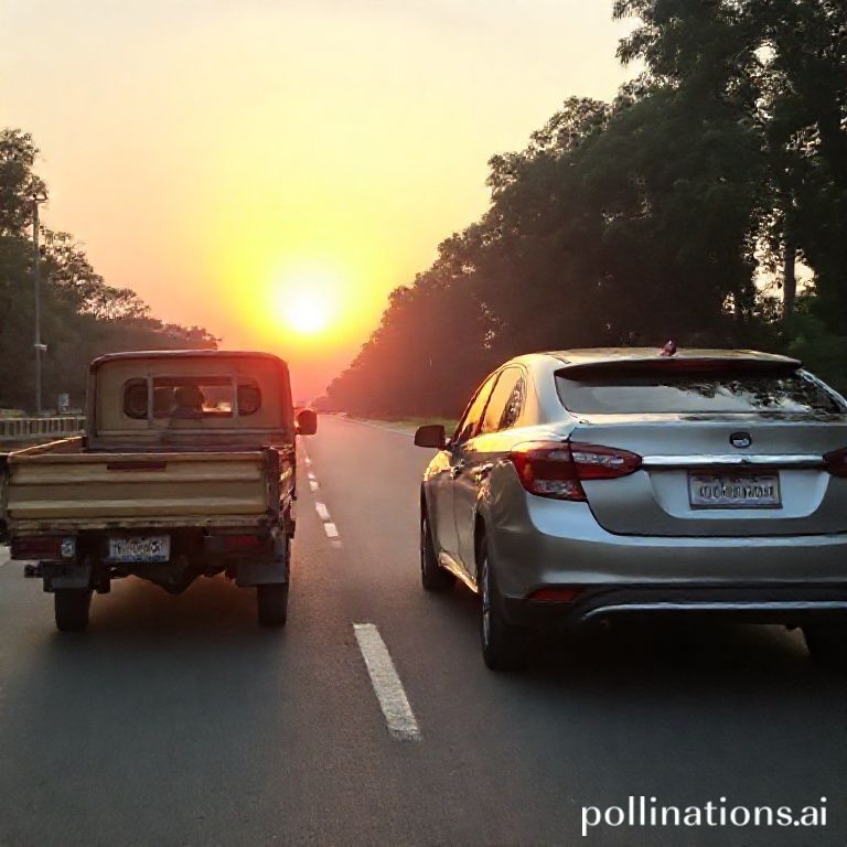 বাংলাদেশের রাস্তায় ছোট পিকআপ এবং প্রাইভেট কার