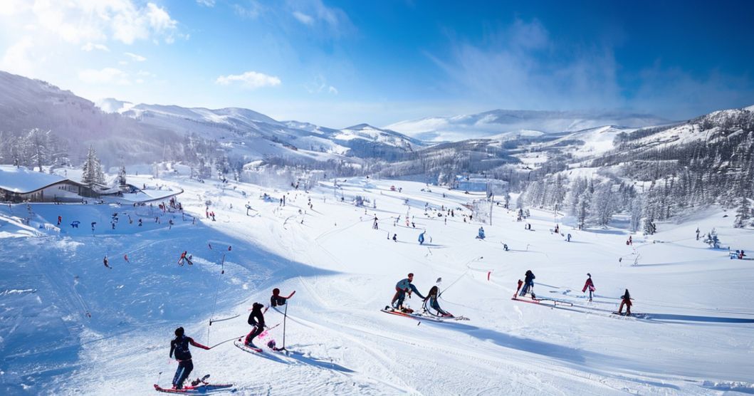 かもい岳国際スキー場 オープン日の雪山とリフトの風景