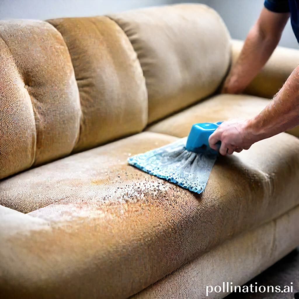how to clean mouse droppings from sofa