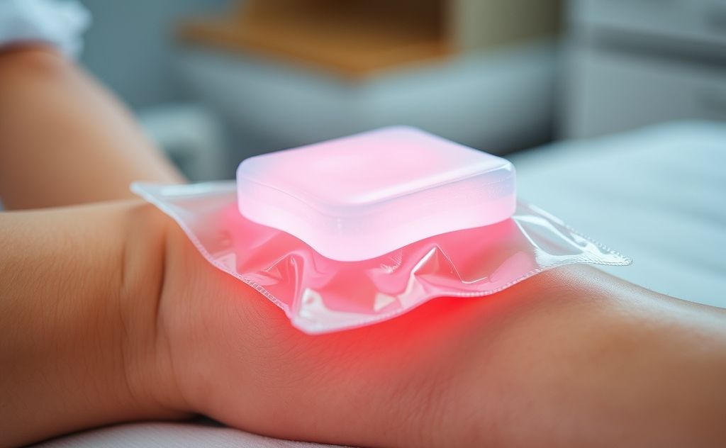A soothing ice pack resting on a swollen joint.