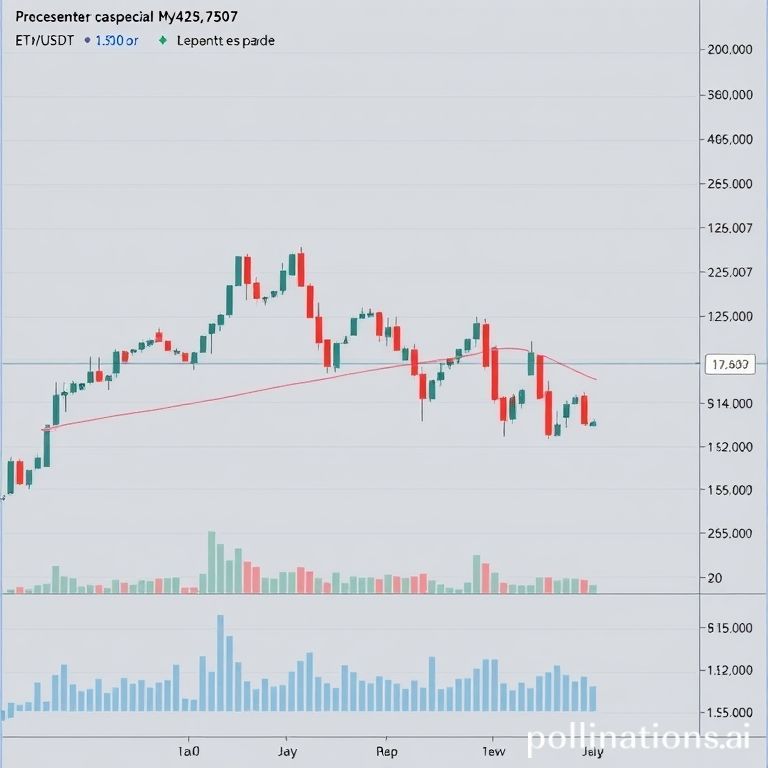 An Ethereum (ETH) price chart against USDT, illustrating multi-year trading ranges and key resistance levels.