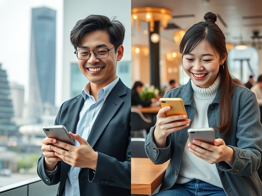 대전 상생페이백을 스마트하게 활용하는 직장인과 대학생.