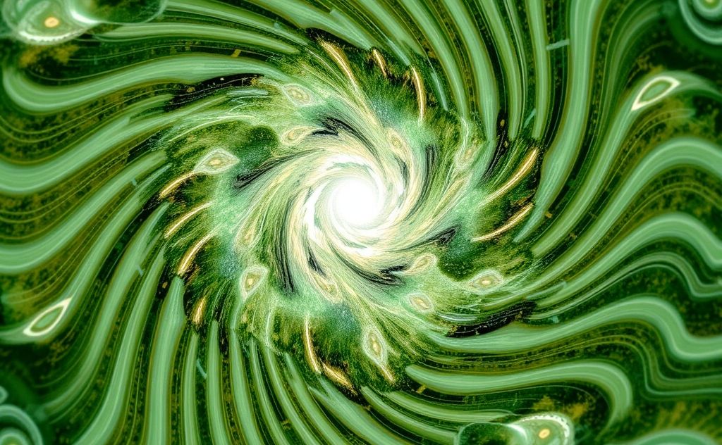 A swirling vortex pattern showcasing symmetry in nature and energy.