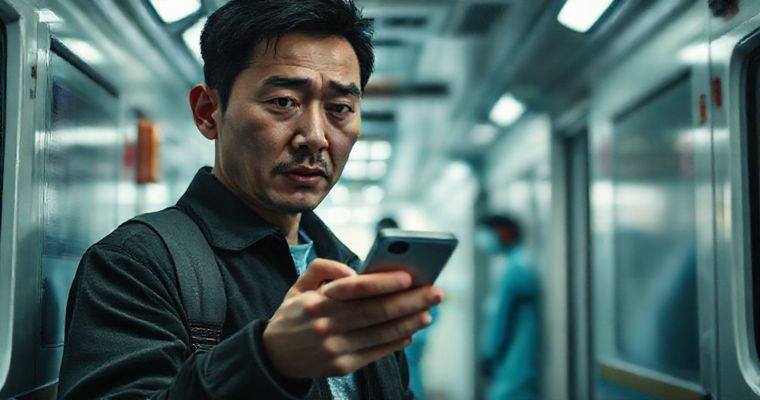 응급실 앞에서 초조하게 전화하며 병원을 찾는 보호자의 모습