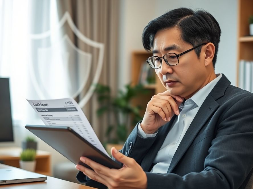 신용 자산을 보호하고 할부를 현명하게 사용하는 방어적 금융 전략 이미지.