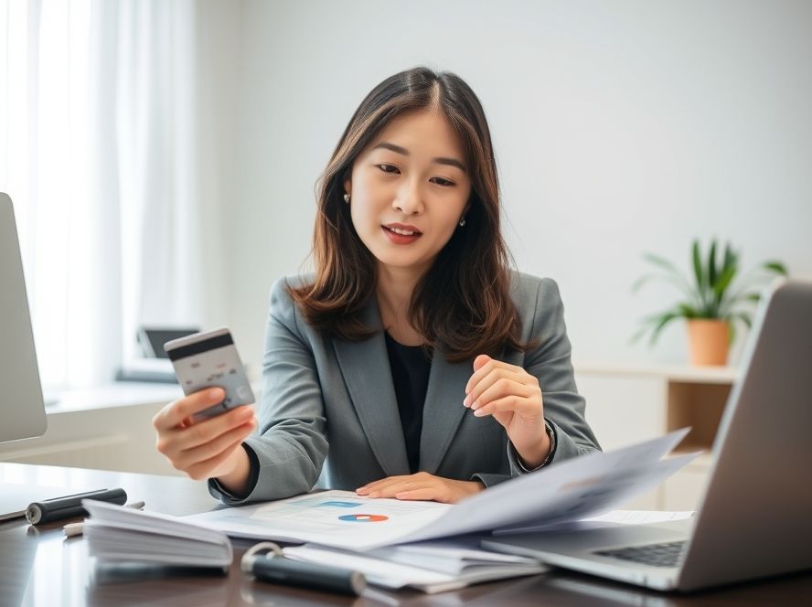 후회 없는 카드 선택을 위해 신중하게 고민하는 모습