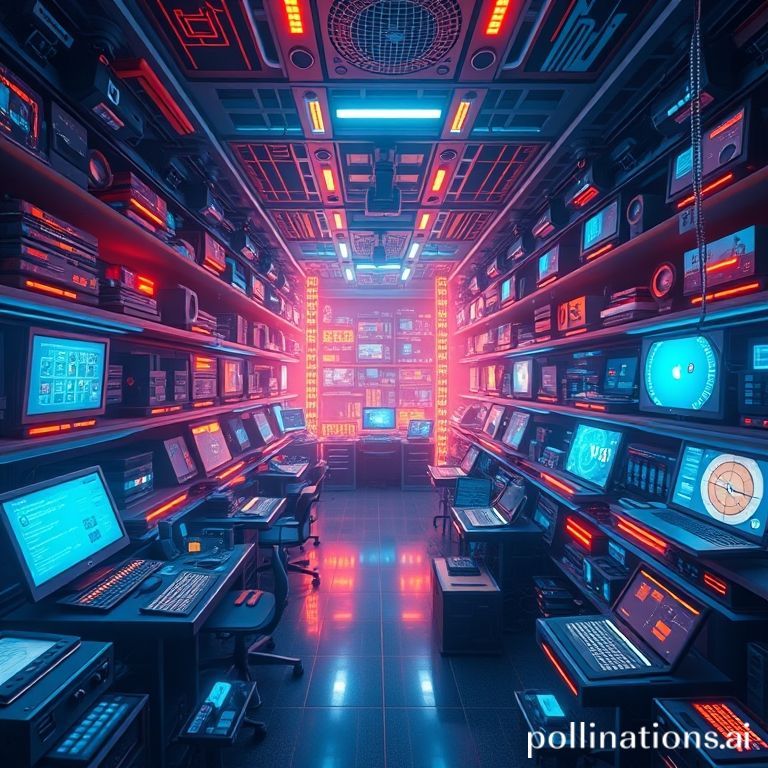 An artistic representation of a vast digital library containing countless developer tools, glowing with potential.