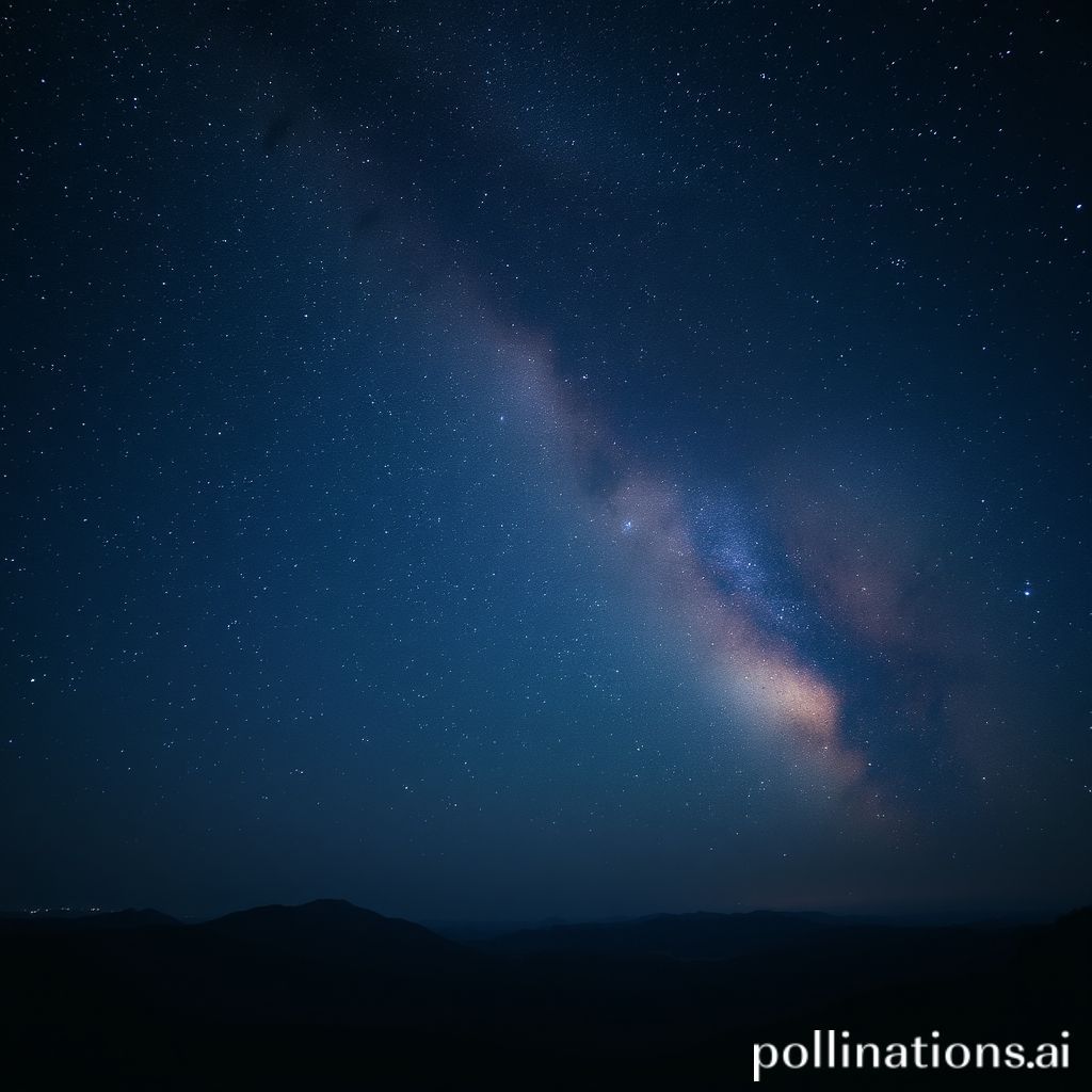 Yıldızlarla dolu gece gökyüzü