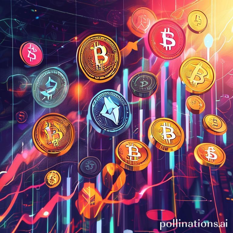 Illustrative representation of diverse cryptocurrency projects and market growth, highlighting presale investment opportunities and market trends.