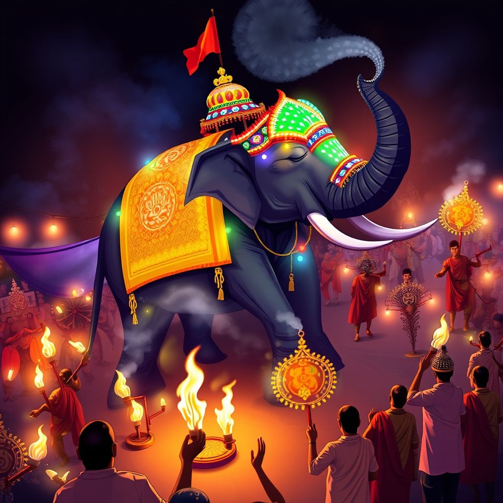 ඓතිහාසික කතරගම පෙරහැර: අලි ඇතුන් සහ බැතිමතුන් කතරගම පෙරහැර, අලි ඇතුන්, ගිනි සිසිල, කාවඩි - Kataragama Perahera