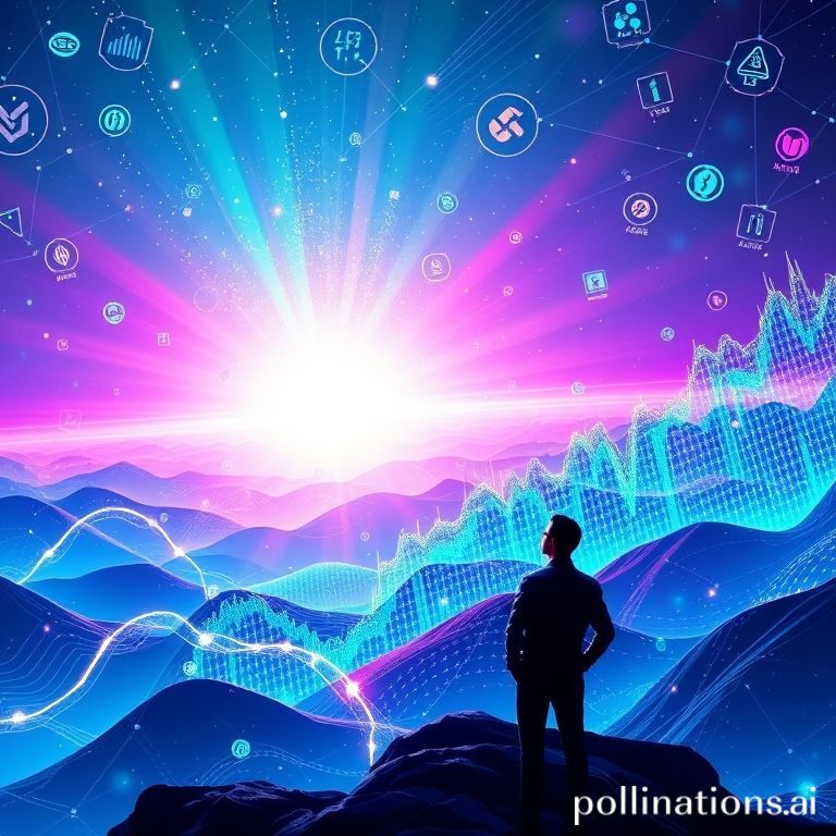 A dynamic scene capturing the excitement and significant growth of the cryptocurrency market, with optimistic investors.