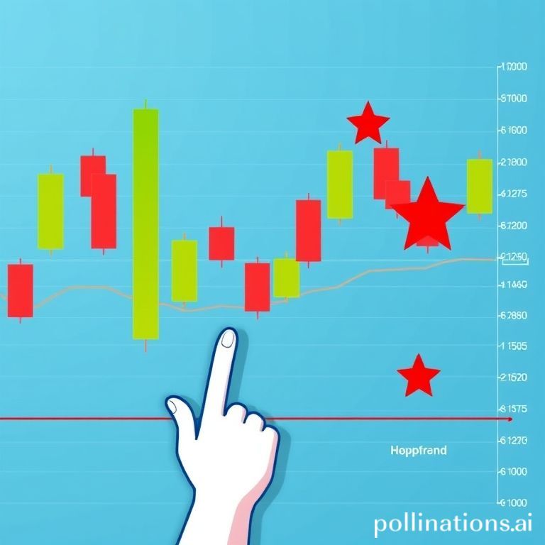 A vibrant and modern digital illustration of a stock trading chart, clearly showcasing various types of Japanese candlesticks. Highlight distinct examples like a tall green Marubozu, a small red Doji with long shadows, a green Hammer at the bottom of a downtrend, and a red Shooting Star at the top of an uptrend. Use a clean UI aesthetic with bright, contrasting colors. A stylized hand could be pointing to one of the patterns. The overall vibe should be engaging and easy to understand for young traders.