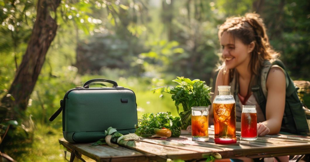 キャンプ場で最新のソフトクーラーの保冷力を比較し活用するイメージ