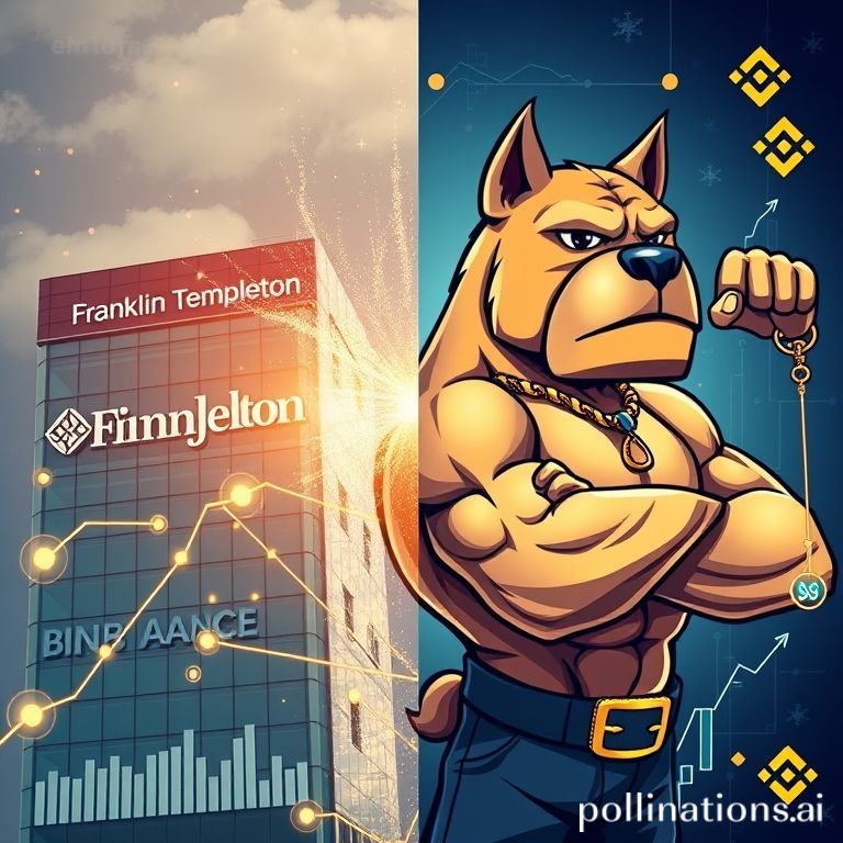 Franklin Templeton's Benji platform on BNB Chain, showing traditional finance integration with crypto and Maxi Doge's rise.