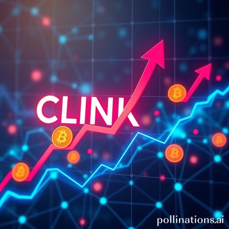 A technical analysis chart illustrating Chainlink's bullish price action, highlighting LINK/BTC strength and potential market reversal towards $22.