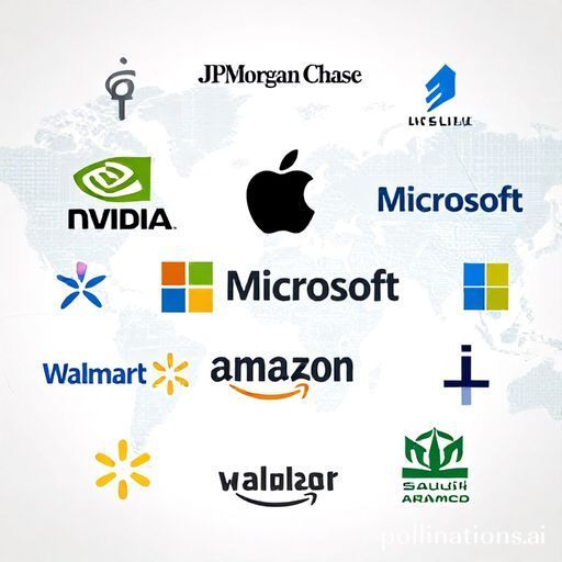 Logos of the world's 100 richest companies by market capitalization, including tech, finance, and global industry leaders.