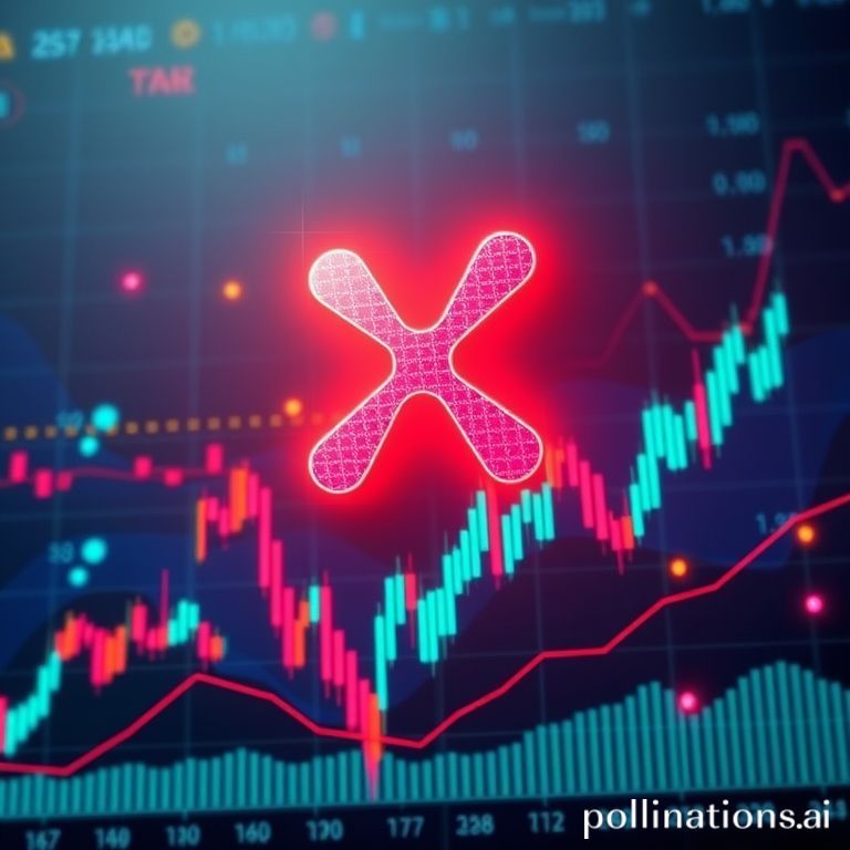 XRP price chart illustrating bullish formations and a bearish divergence, symbolizing conflicting market analyses.