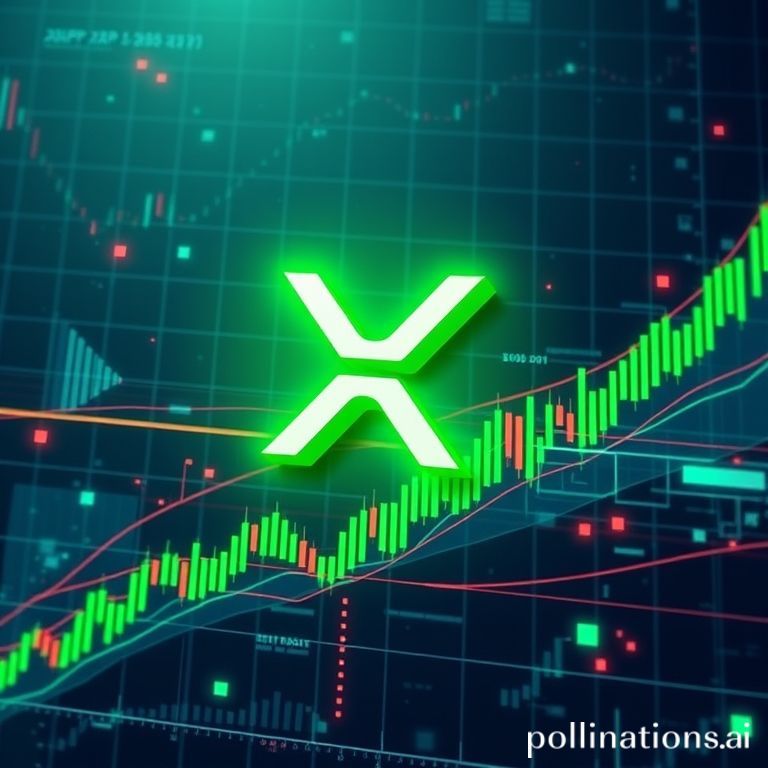 Grafik harga XRP menunjukkan sinyal bullish dengan garis hijau menembus level resistansi kunci, menandakan potensi reli signifikan.
