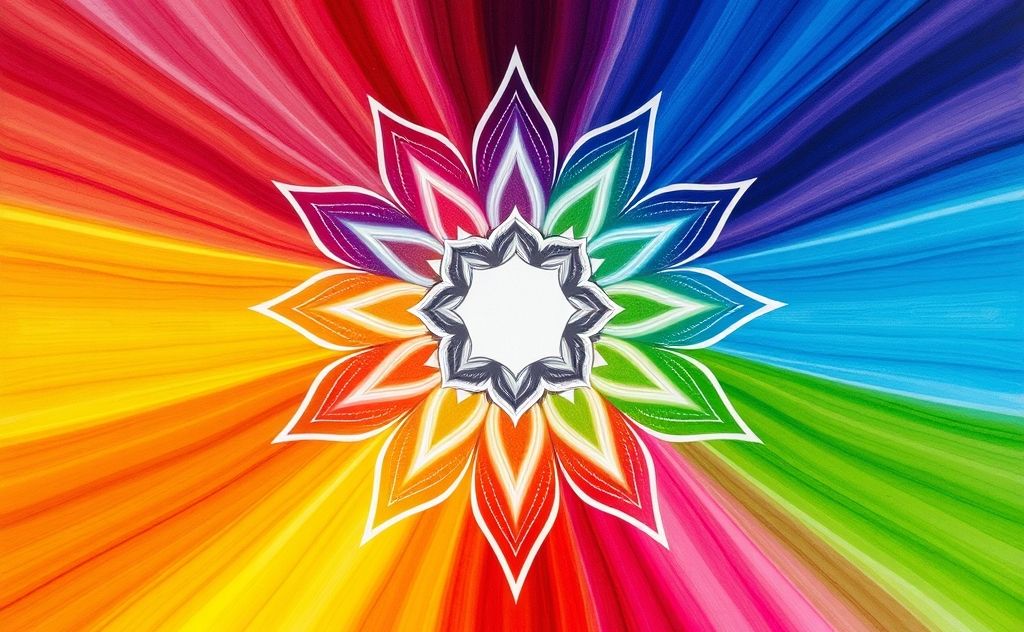 A vibrant display of chakra colors in a harmonious arrangement.