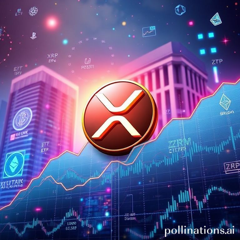 Grafik kinerja ETF XRP yang menunjukkan pertumbuhan di tengah penurunan minat pada ETF Bitcoin dan Ethereum, menandakan perubahan tren investasi kripto.