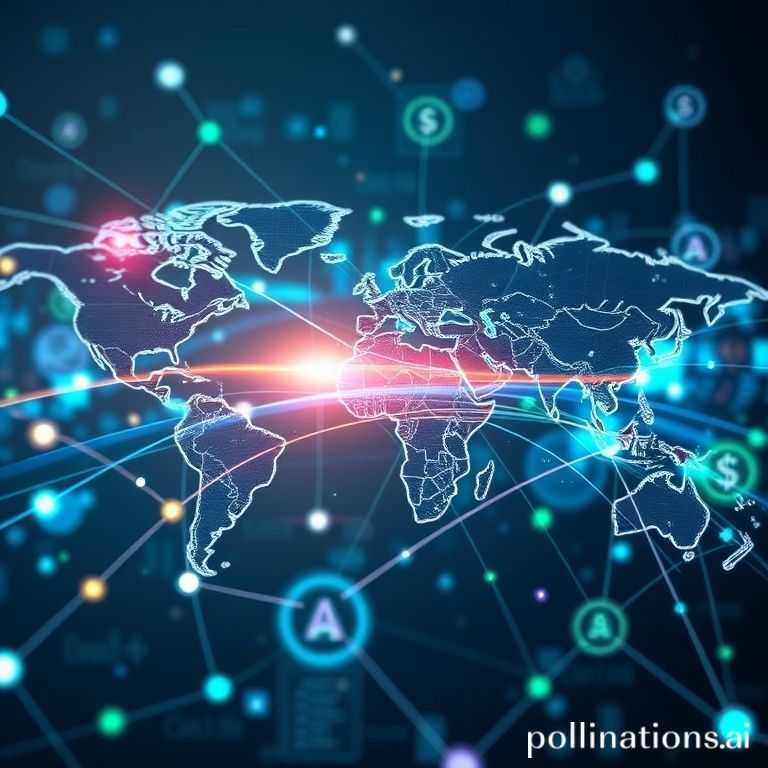 An illustrative graphic depicting a secure, blockchain-powered global financial ledger facilitating instantaneous 24/7 cross-border payments for banks worldwide.