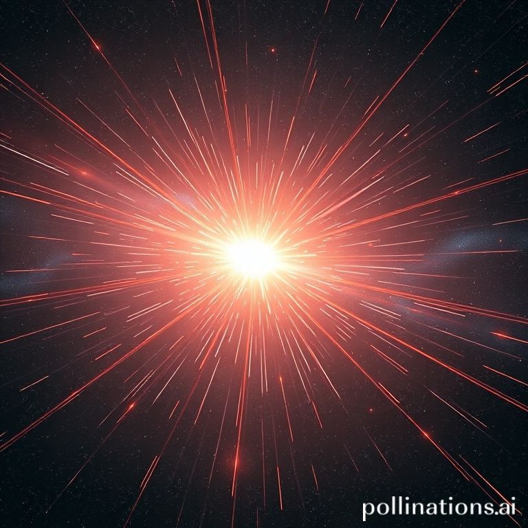 Fast Radio Burst (FRB) - විශ්වයේ අද්භූත රහස විශ්වයේ ඈතින් නිකුත්වන වේගවත් ගුවන් විදුලි පිපිරීමක් (FRB) නිරූපණය කරන රූපයක්