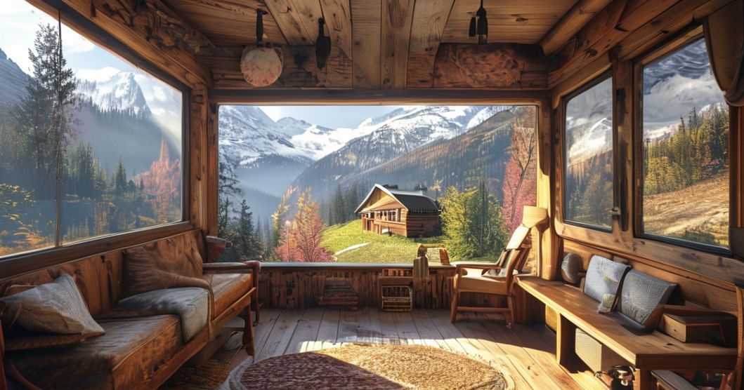 大沼キャンプフィールドの電源サイトから見える景色