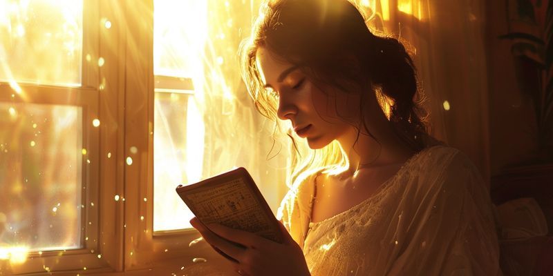 Telefonundan günlük burcunu okuyan bir kadın