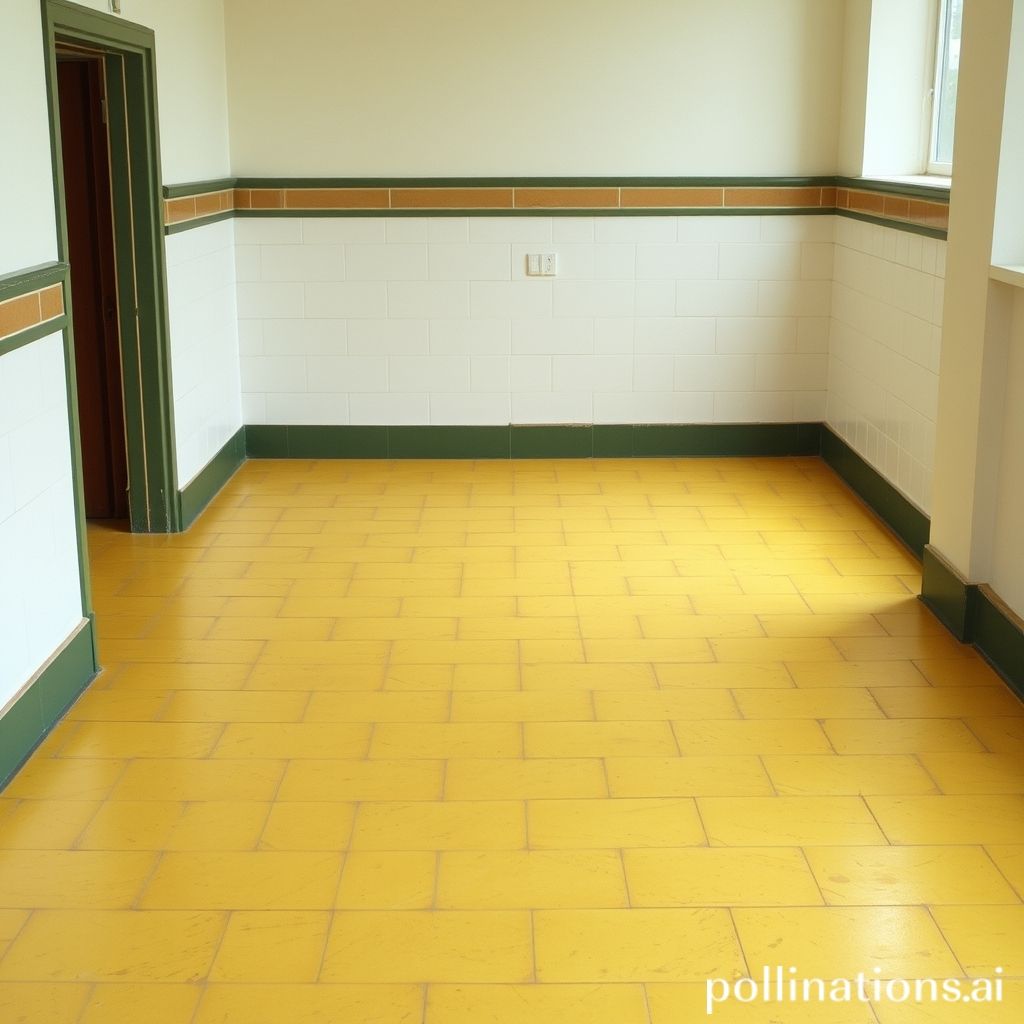 how to clean a linoleum floor that is yellowed