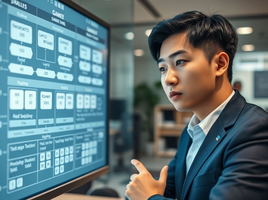 복권의 숨겨진 규칙을 분석하여 전략을 세우는 한국인.