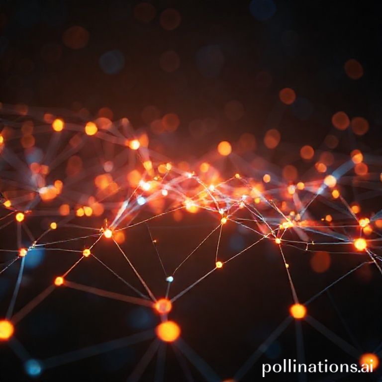 AI generated glowing network