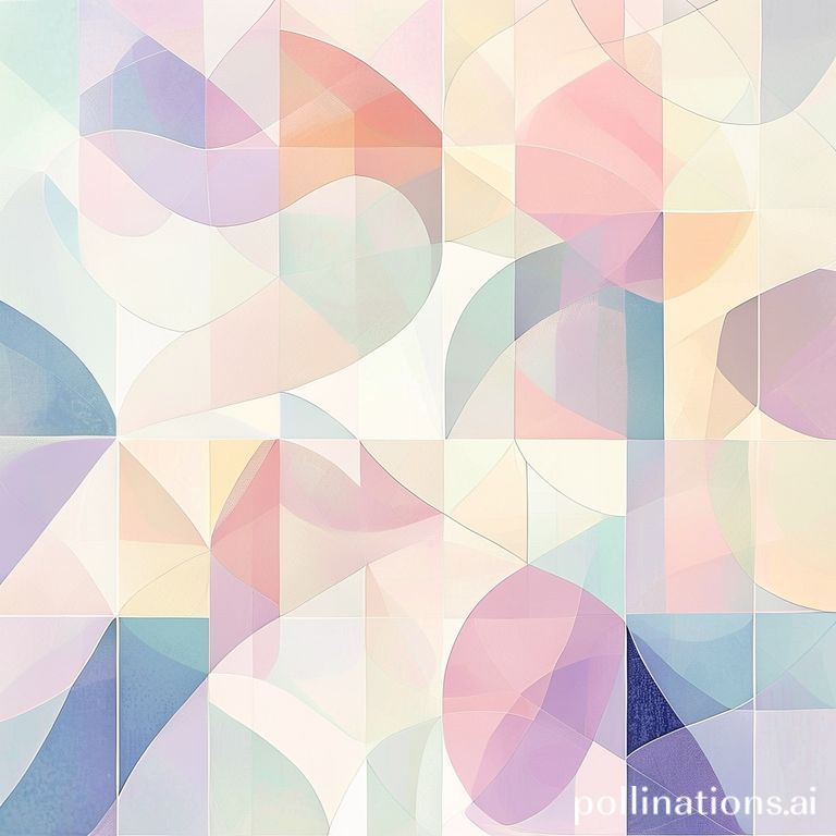 İç huzuru ve uyumu temsil eden soyut geometrik desenler, yumuşak pastel renkler ve sakinlik hissi.