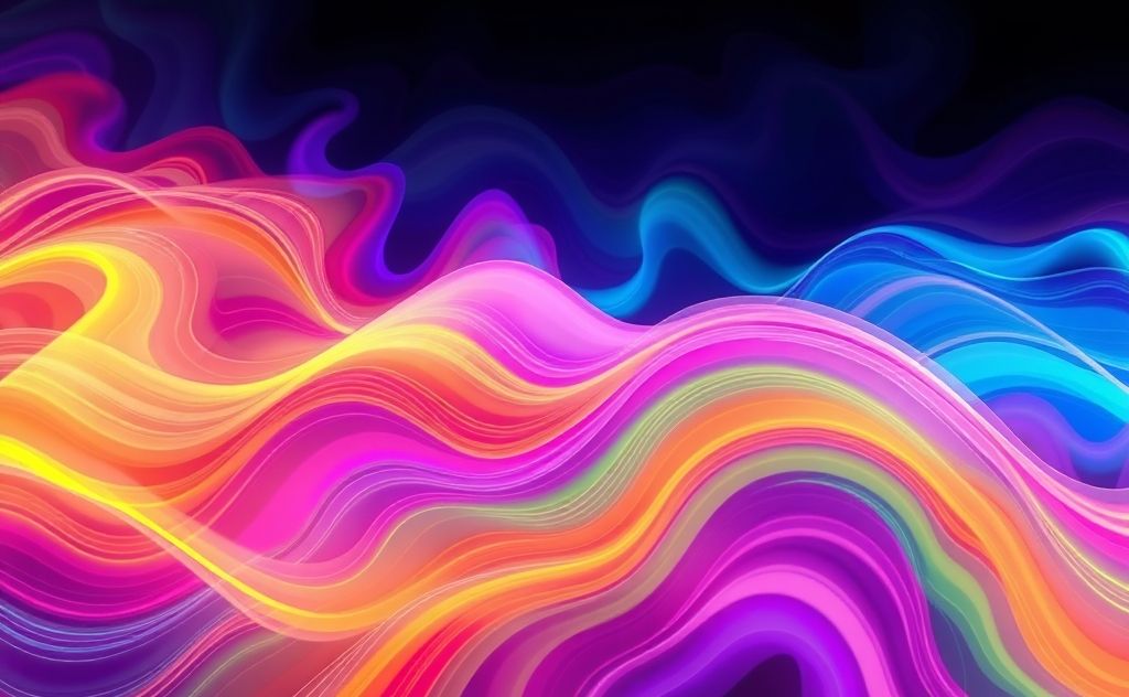Abstract patterns of energy waves in vibrant colors.