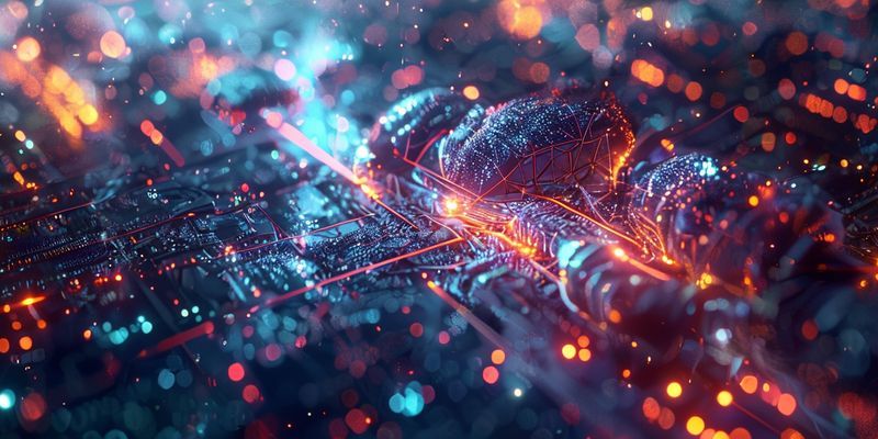 تصور مستقبلي لشبكة عصبية لنموذج لغوي كبير يعالج البيانات