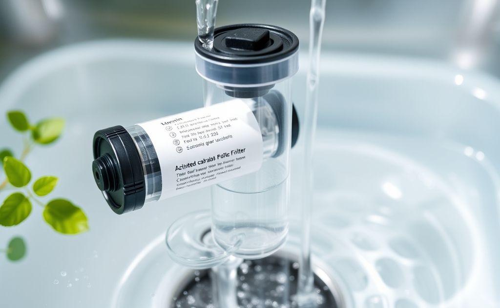 Activated carbon filter in a clean water setting