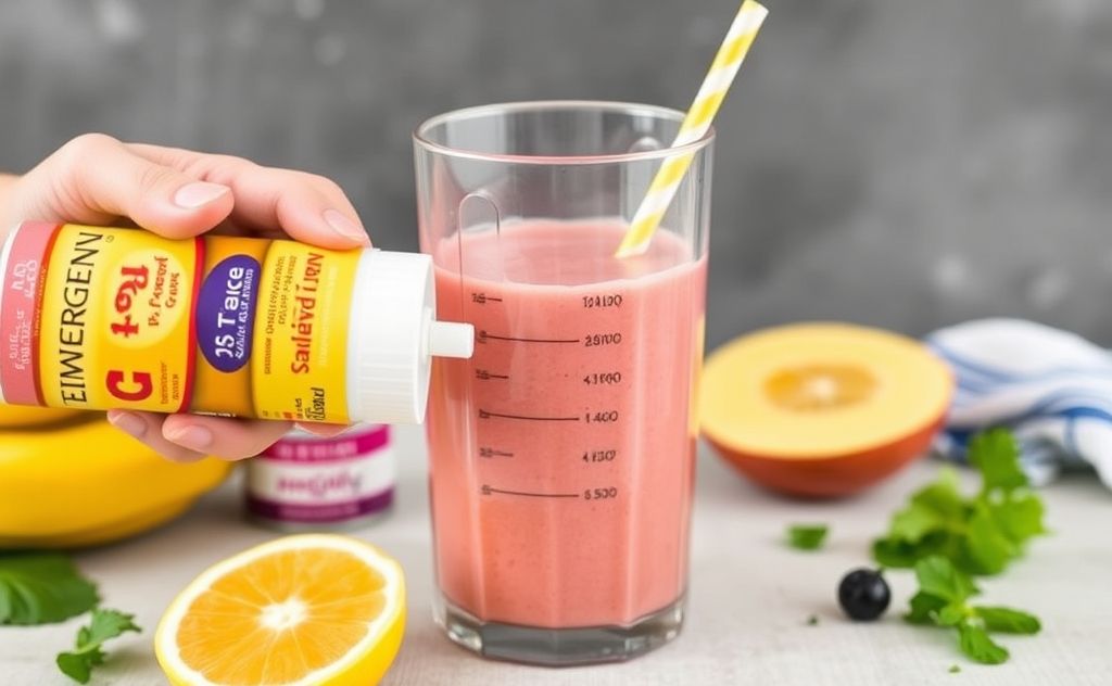 Add Emergen-C to a vibrant smoothie blend
