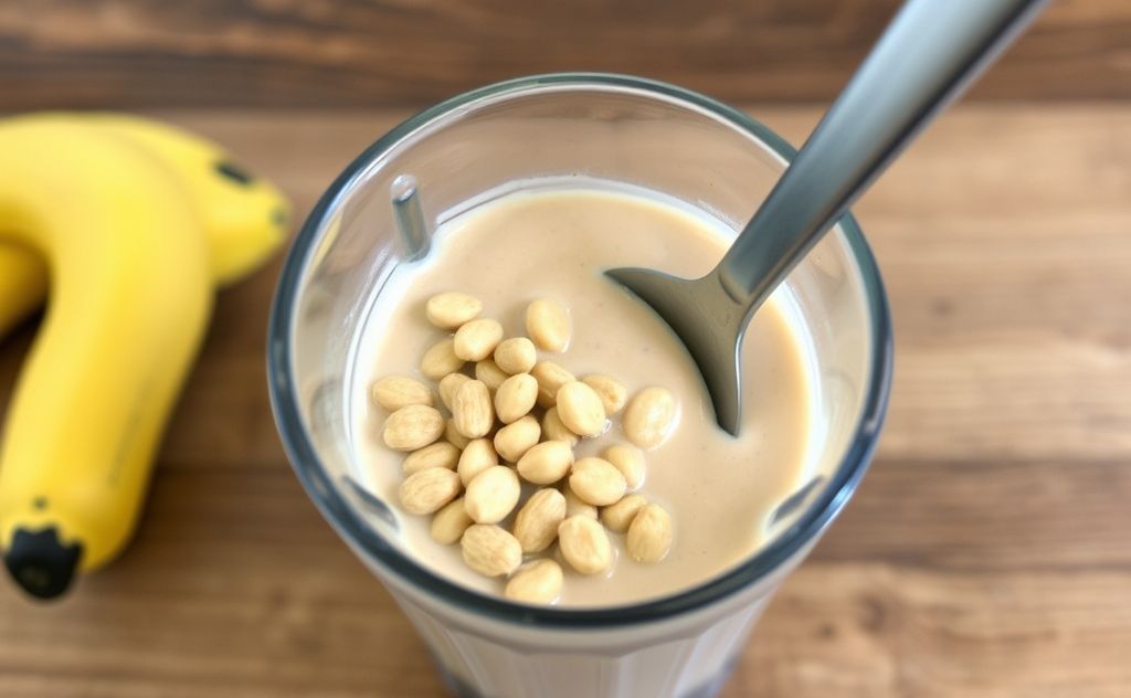 Add peanuts for creamy smoothie texture