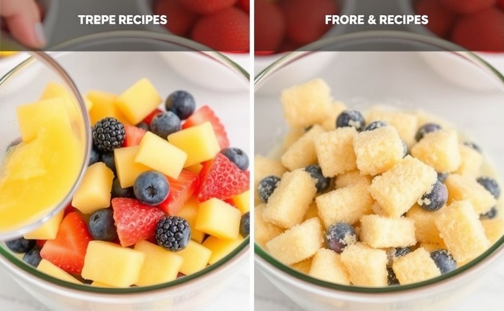 Adjust recipes using frozen fruit for best results