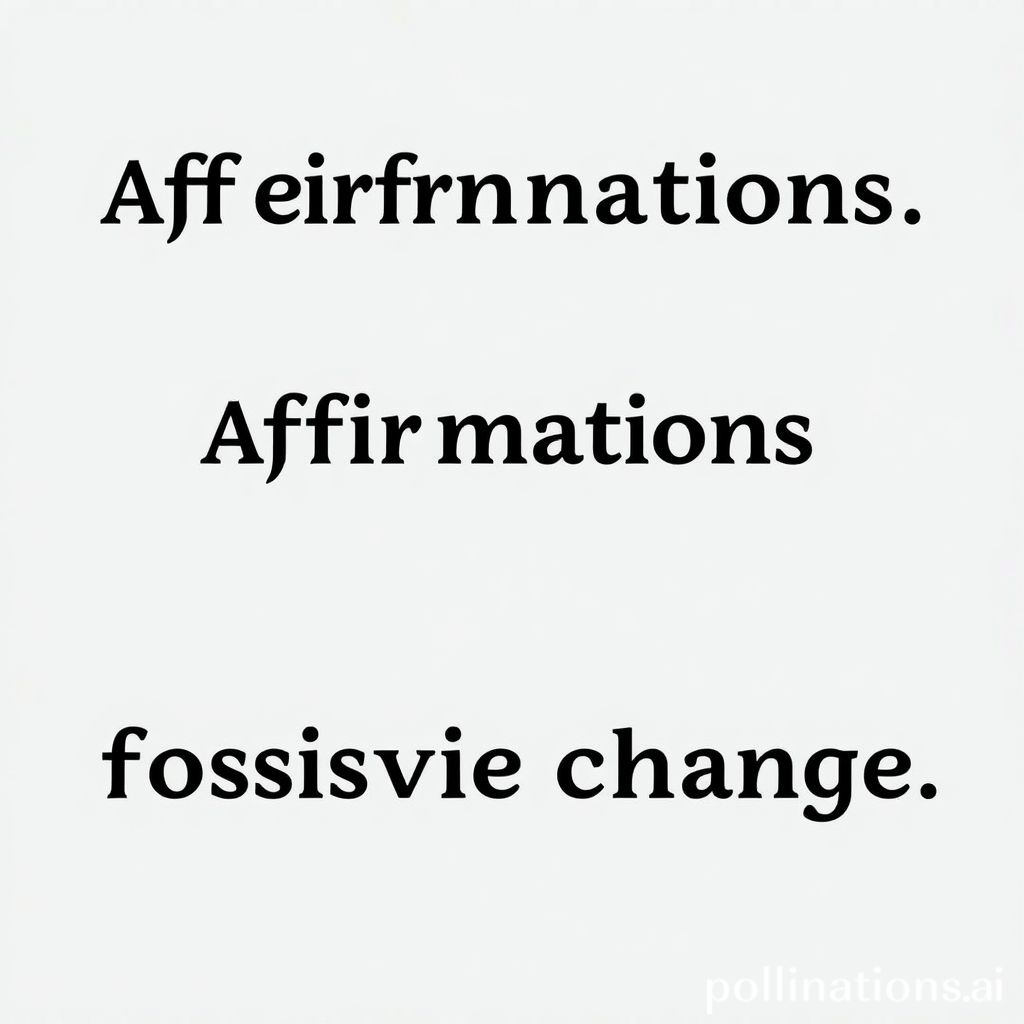 Affirmations for Positive Change