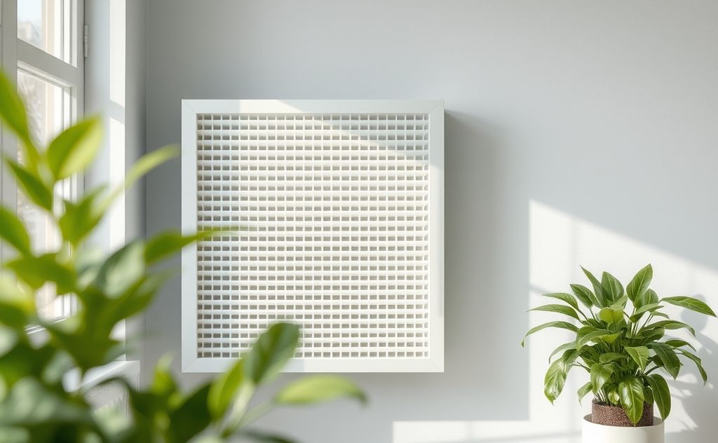 Air filter in a clean, fresh environment scene