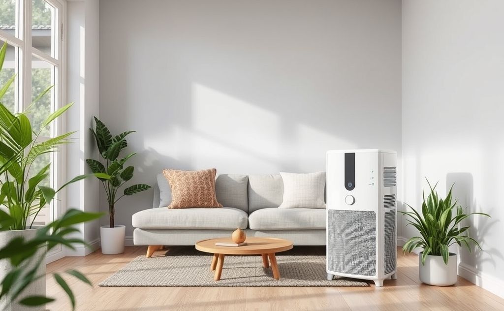Air purifier removing common indoor pollutants