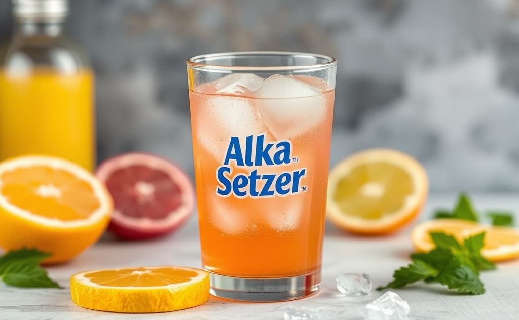 Alka Seltzer mixed with juice effects