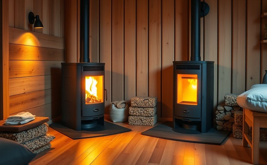 Alternative heating methods with pellet stoves