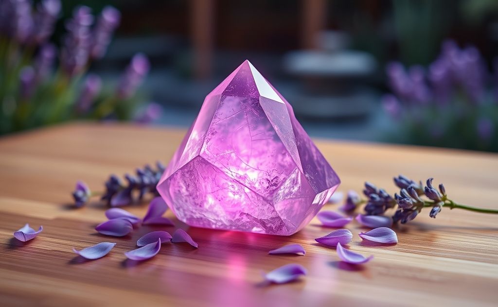 Amethyst crystal for deep meditation practice